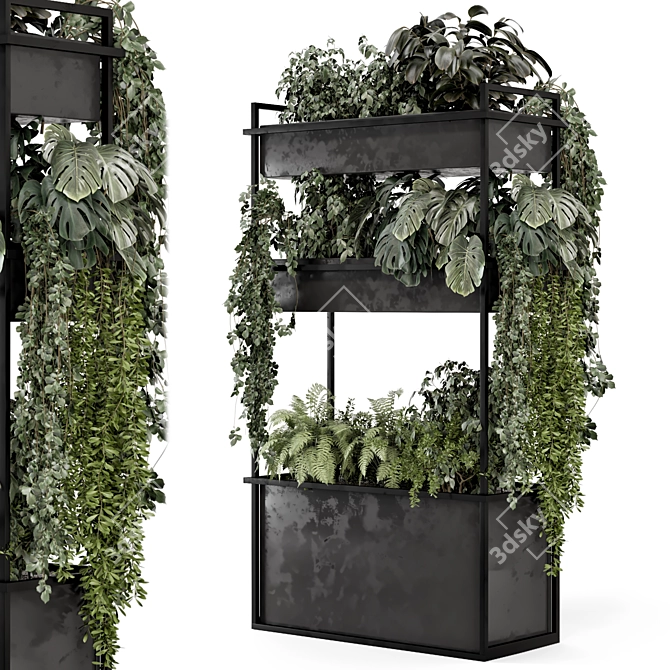 Metal Stand Indoor Hanging Plants 3D model image 1