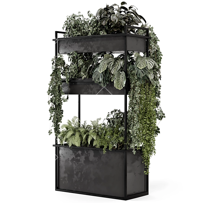 Metal Stand Indoor Hanging Plants 3D model image 3