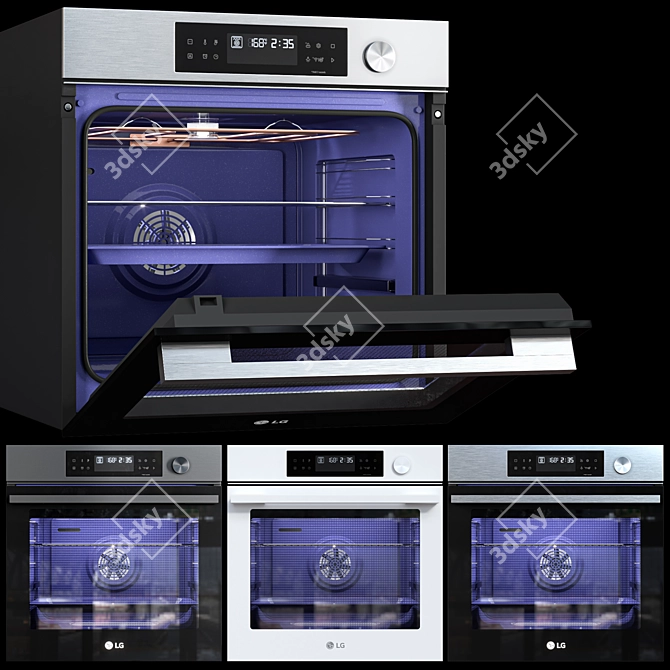 LG Full Kitchen Appliance Set 3D model image 6