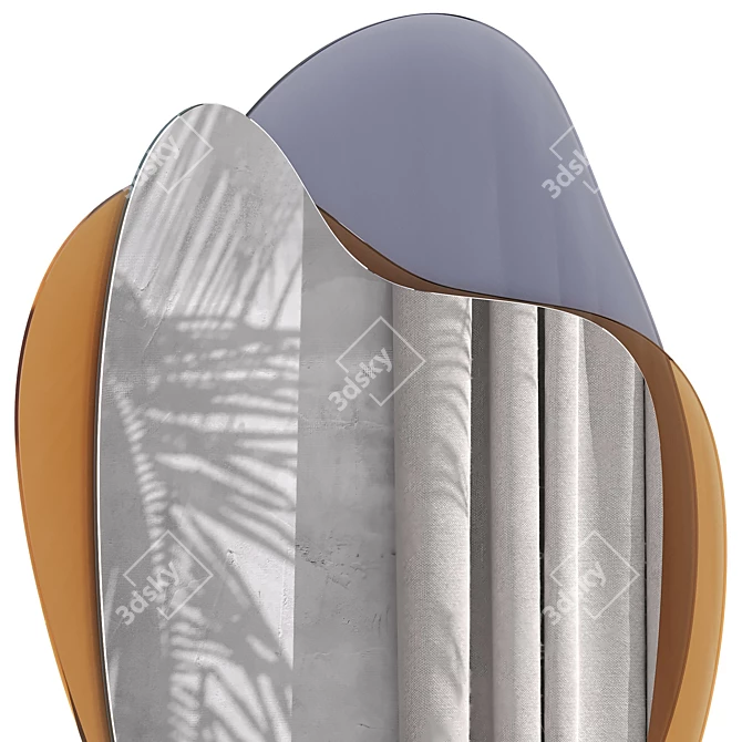 Modern Frameless Melia Wall Mirror 3D model image 4