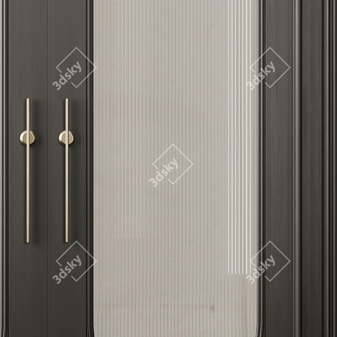 Modern Entrance Door Set 2016 3D model image 2