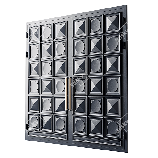 Modern Black Gate Loft Design 3D model image 2