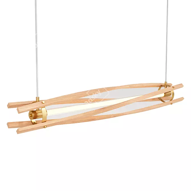 Wooden Chandelier MiFuny 3D model image 3