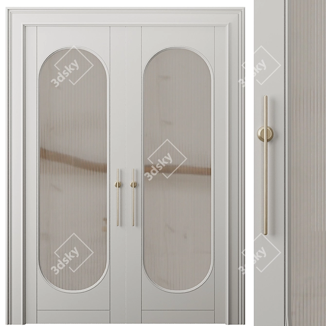  Modern Entrance Door Set 2016 3D model image 1