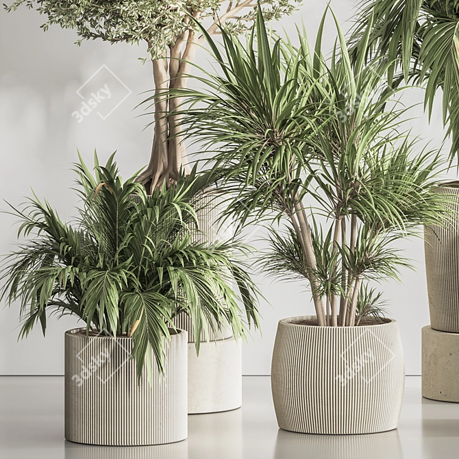 Elegant Indoor Plant Set 132 3D model image 5