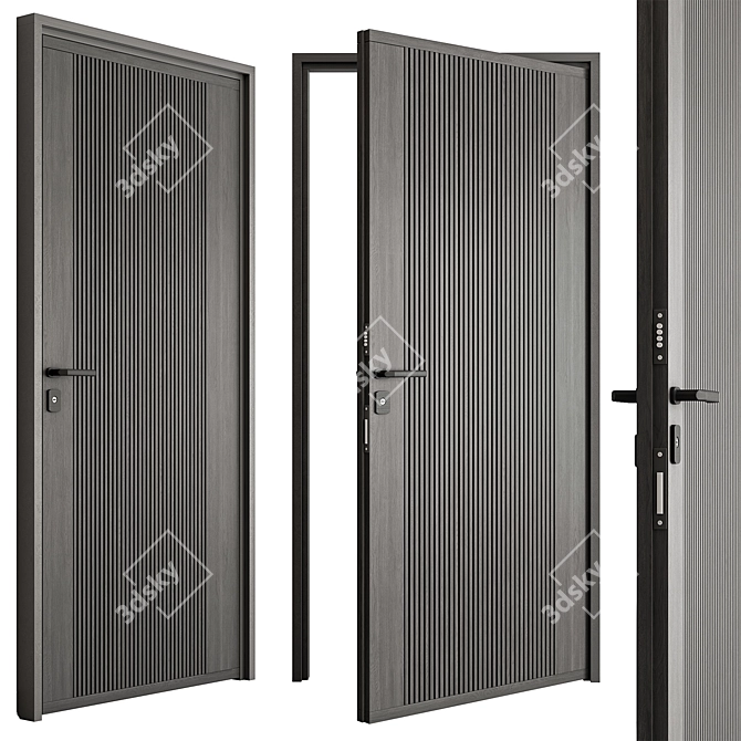 Contemporary Entryway Door Hardware 3D model image 1