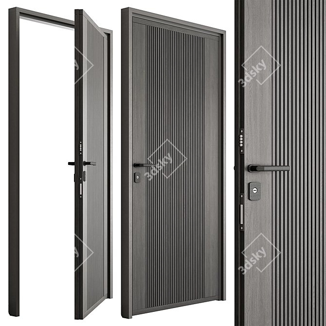 Contemporary Entryway Door Hardware 3D model image 2