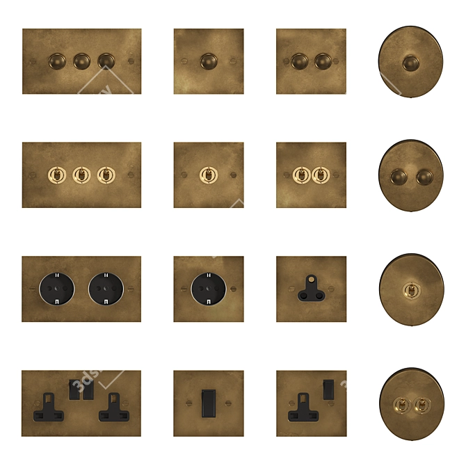 Handmade Classic Toggle Switches 3D model image 1