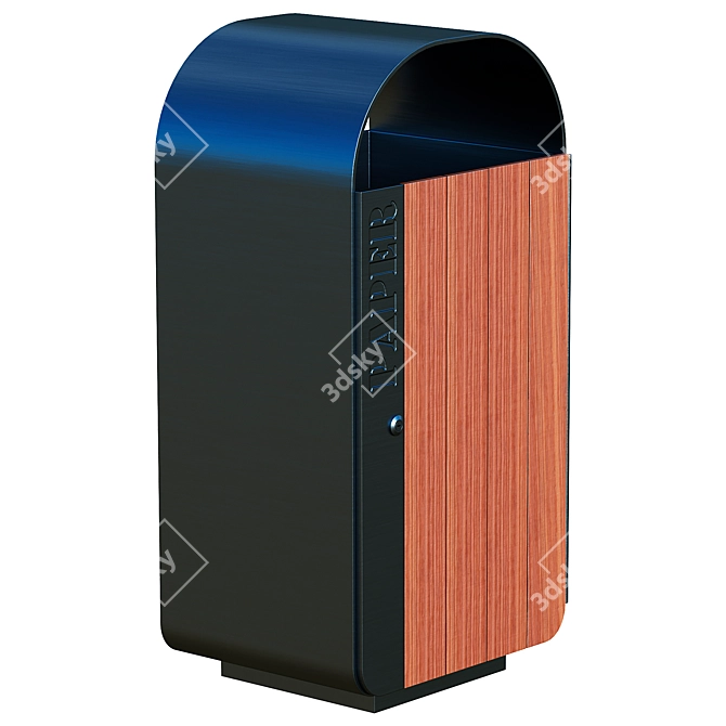 Sleek Modern Trash Bin Model 3D model image 2