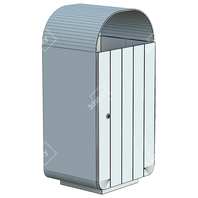 Sleek Modern Trash Bin Model 3D model image 3