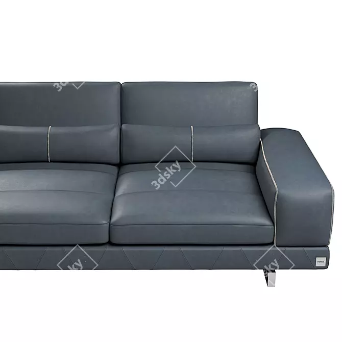 Modern Three-Seater Sofa by FENDA 3D model image 2