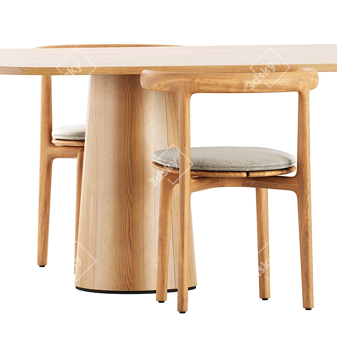 Outdoor Seating Set: Baxter Chair & Ton Table 3D model image 3