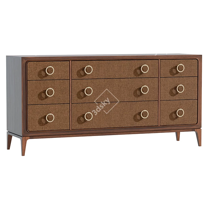 Luxury Tommy Bahama Triple Dresser 3D model image 1