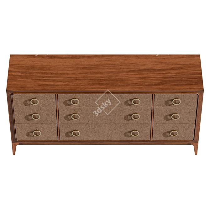 Luxury Tommy Bahama Triple Dresser 3D model image 3