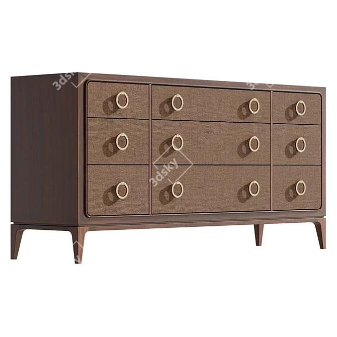 Luxury Tommy Bahama Triple Dresser 3D model image 4