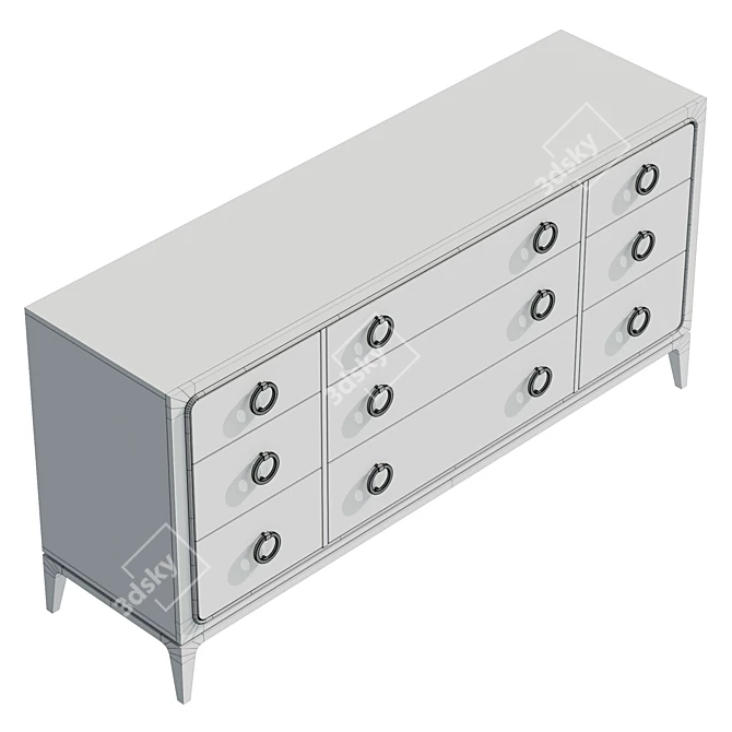 Luxury Tommy Bahama Triple Dresser 3D model image 6