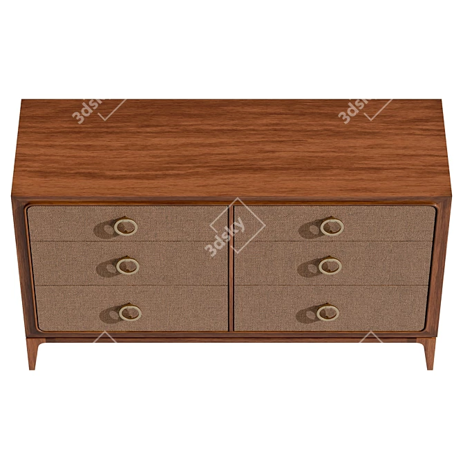 Luxurious Beckett Double Dresser 3D model image 3