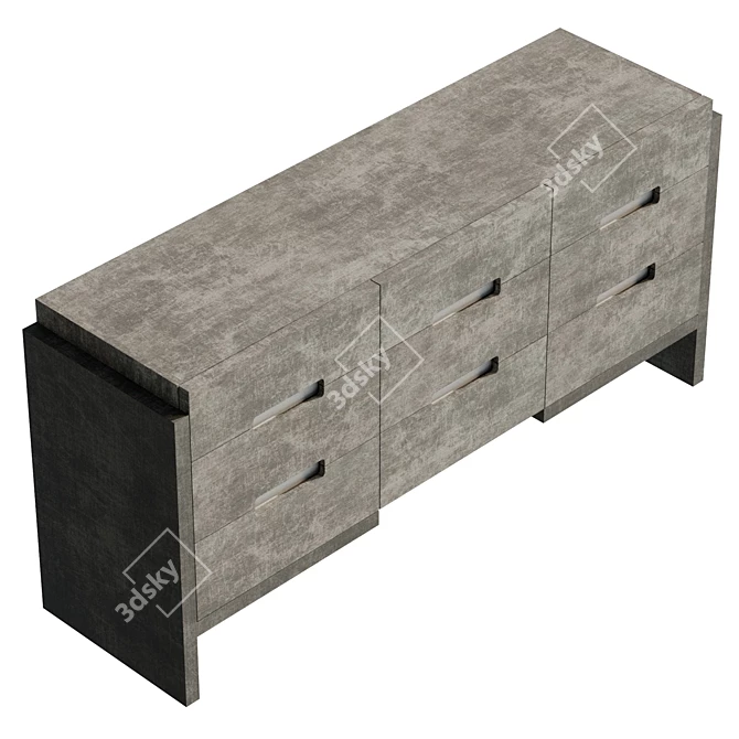 Real-Size Foundations Dresser with UV-Texture 3D model image 5