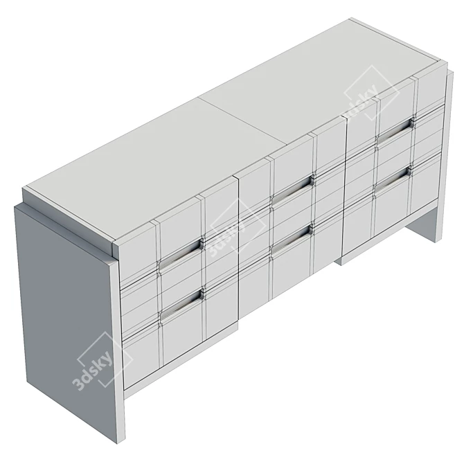 Real-Size Foundations Dresser with UV-Texture 3D model image 6