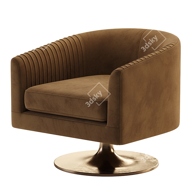 Elegant Harmon Chair Design 3D model image 2