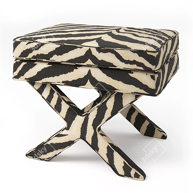  Eichholtz Ottoman Cordoba Zebra 3D model image 7