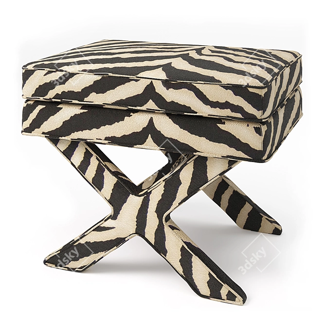  Eichholtz Ottoman Cordoba Zebra 3D model image 6