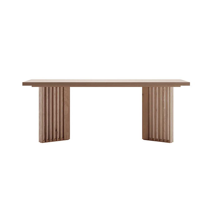 Adjustable Color Wooden Dining Table 3D model image 5