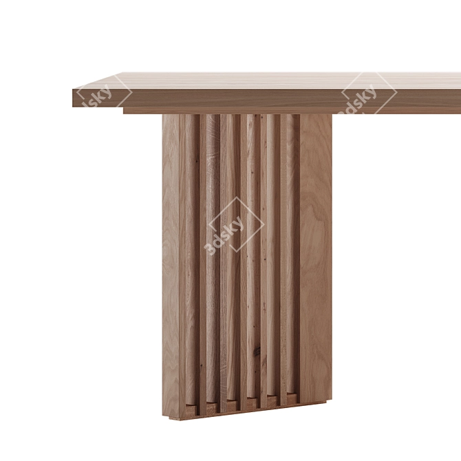 Adjustable Color Wooden Dining Table 3D model image 6