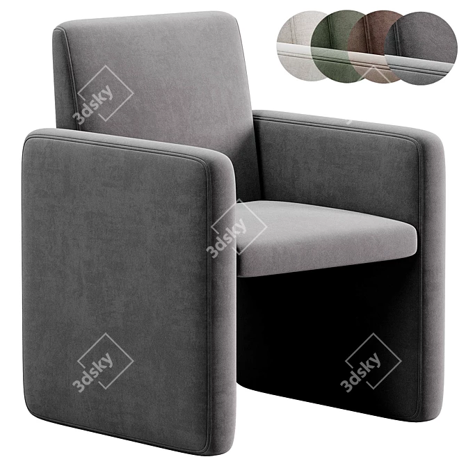 Elegant Kima Dining Chair 3D model image 4