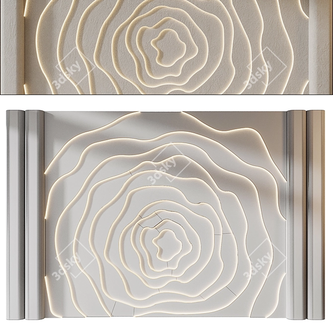 Gypsum Wall Panels Set, 421x275cm 3D model image 4