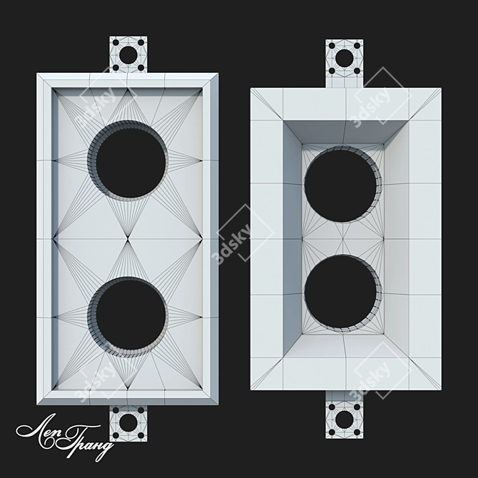 Custom Gypsum Recessed Lighting 3D model image 2