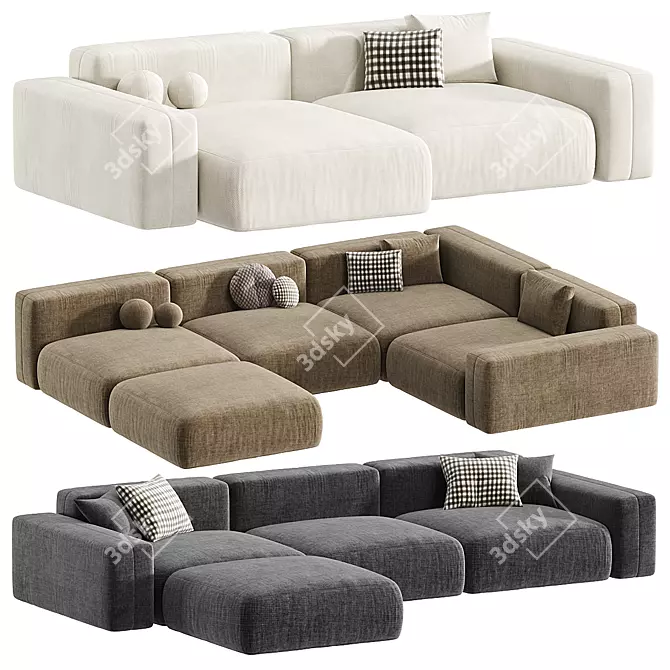 Modular Sofa BON ONE 33 3D model image 1