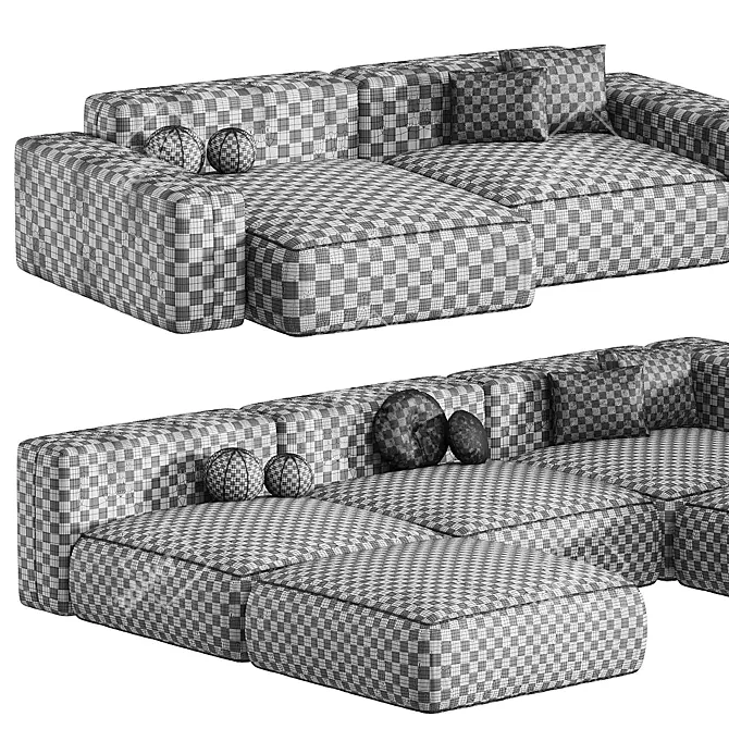 Modular Sofa BON ONE 33 3D model image 4