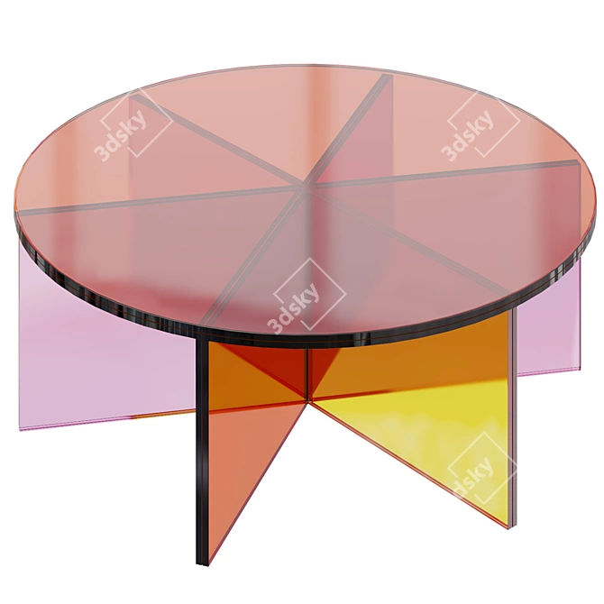 Colorful Glass Coffee Tables 3D model image 3