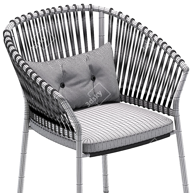 Coastal Weave Outdoor Dining Chair 3D model image 7