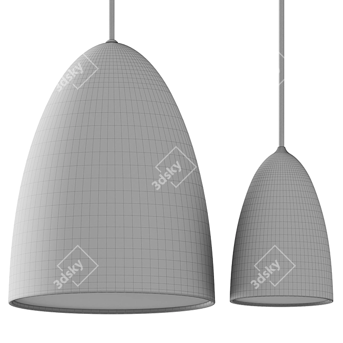 Adjustable Pendant Light with Splines 3D model image 3