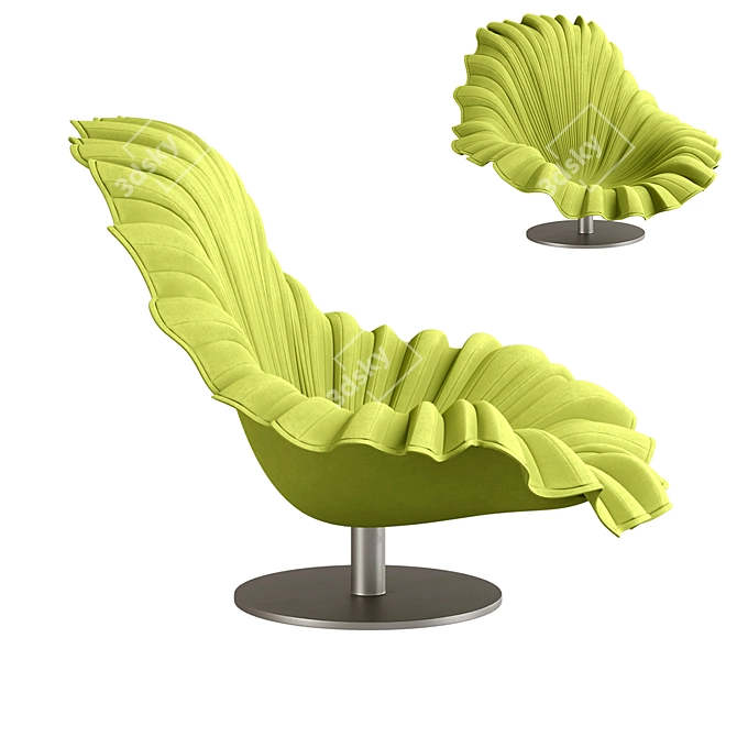 Modern PBR Bloom Chair 3D model image 6