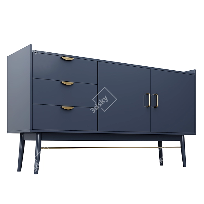 PENELOPE Dark Blue Sideboard Cabinet 3D model image 4