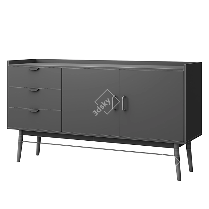 PENELOPE Dark Blue Sideboard Cabinet 3D model image 5