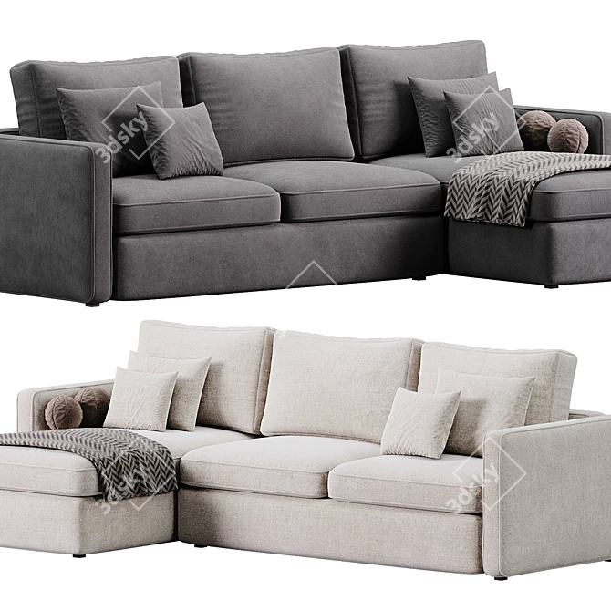Modern Corner Sofa by Lavsit 3D model image 2