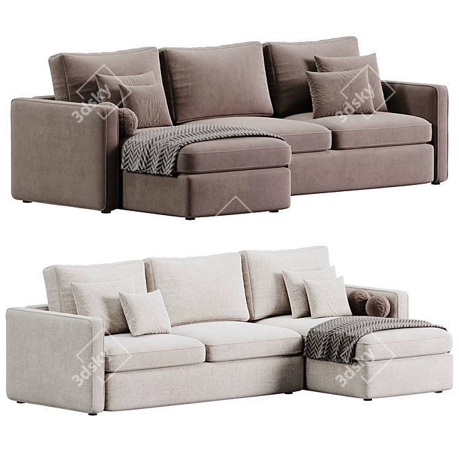 Modern Corner Sofa by Lavsit 3D model image 3