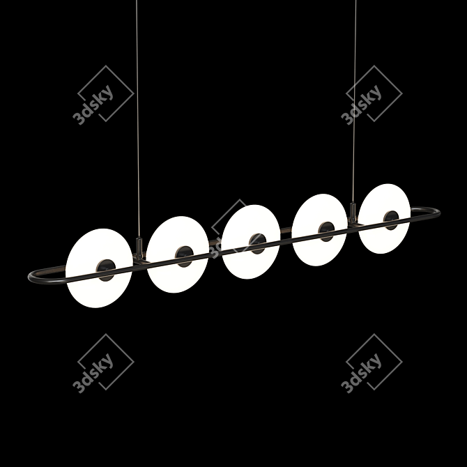 Modern LED Disc Lamp Fixture 3D model image 3