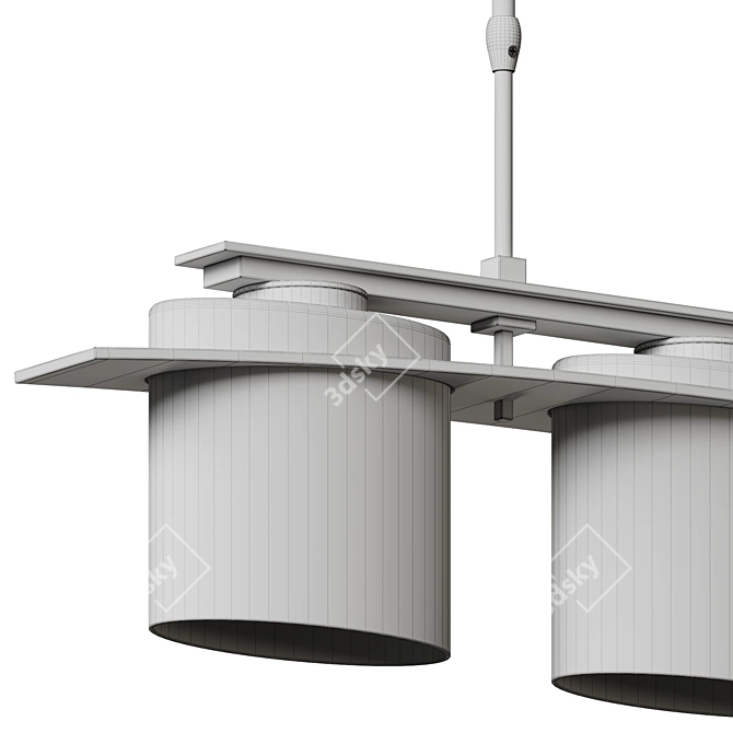 Sleek Linear Pendant Light 3D model image 2