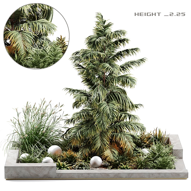 Premium Outdoor Indoor Plant Set 3D model image 1