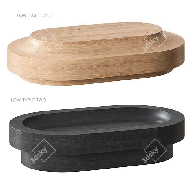 Benni Allan Low Table Collection 3D model image 1