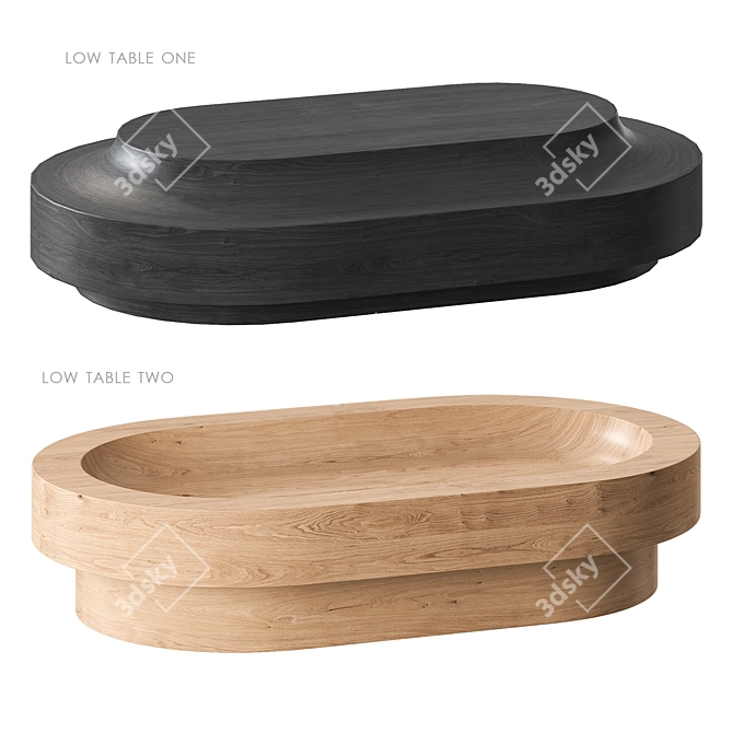 Benni Allan Low Table Collection 3D model image 2