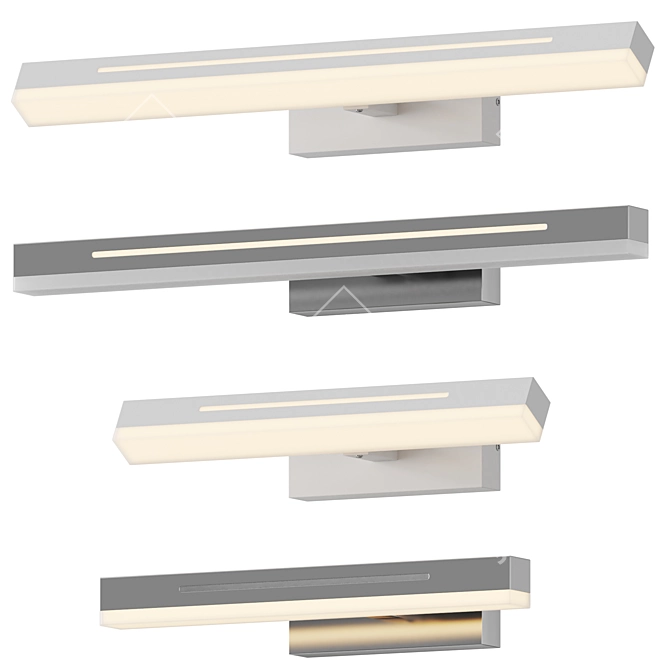 Modern Black Metal Wall Sconce 3D model image 1