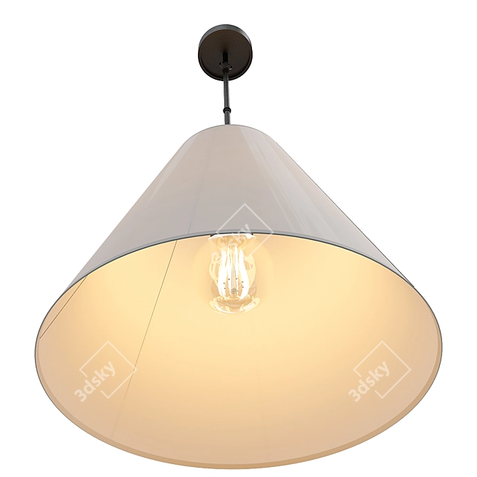 Luca Large Conical Pendant Light 3D model image 2