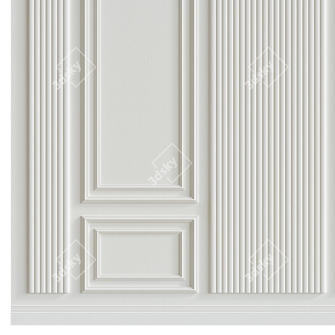 Decorative Plaster with Molding #001 3D model image 3