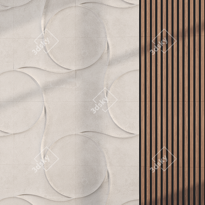 Modern 3D Wall Panel Nexus 3D model image 2